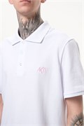 Поло «Лого вышивка» белое 10110
